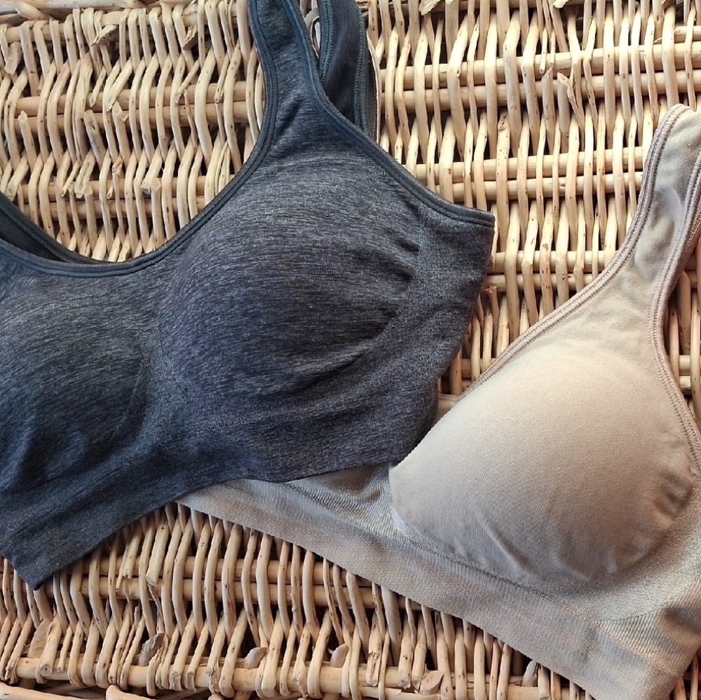 Bali Gray and Tan Bra Set